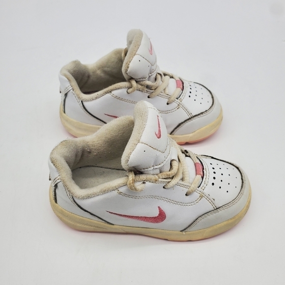 Nike Shoes Baby 7C Girl Gym Sneaker White Pink #309828-161 Vintage - Picture 6 of 12